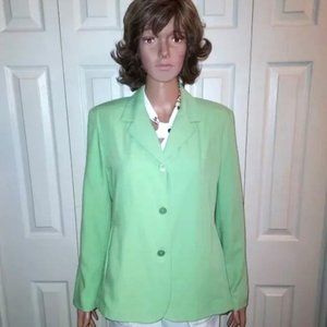 Sag Harbor Light Green Single Button Slit Pockets Size 8 NWOT